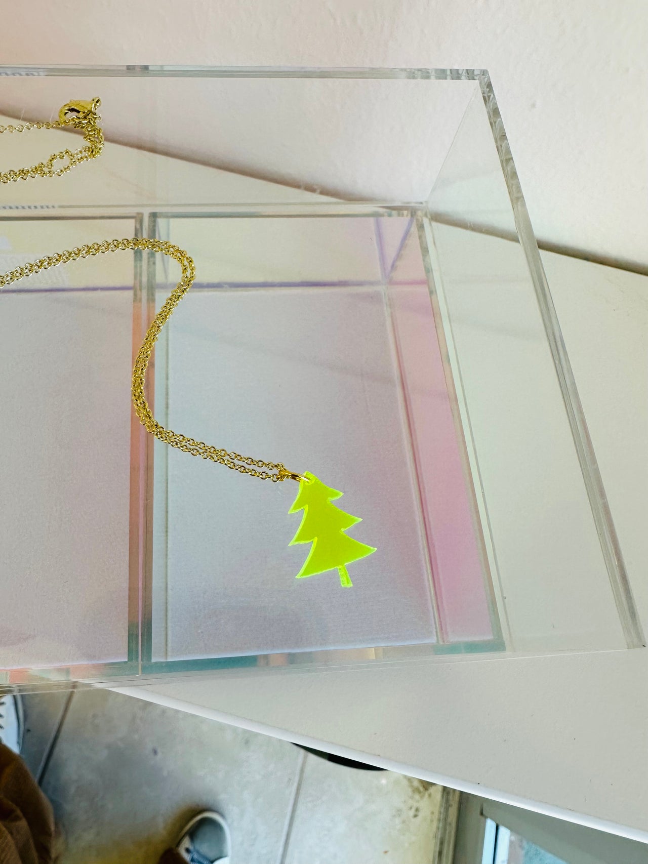 Acrylic Mini Tree - Green/Yellow Translucent