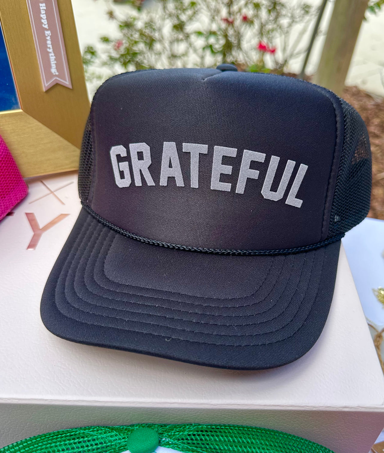 Holiday - Velvet GRATEFUL Black Trucker