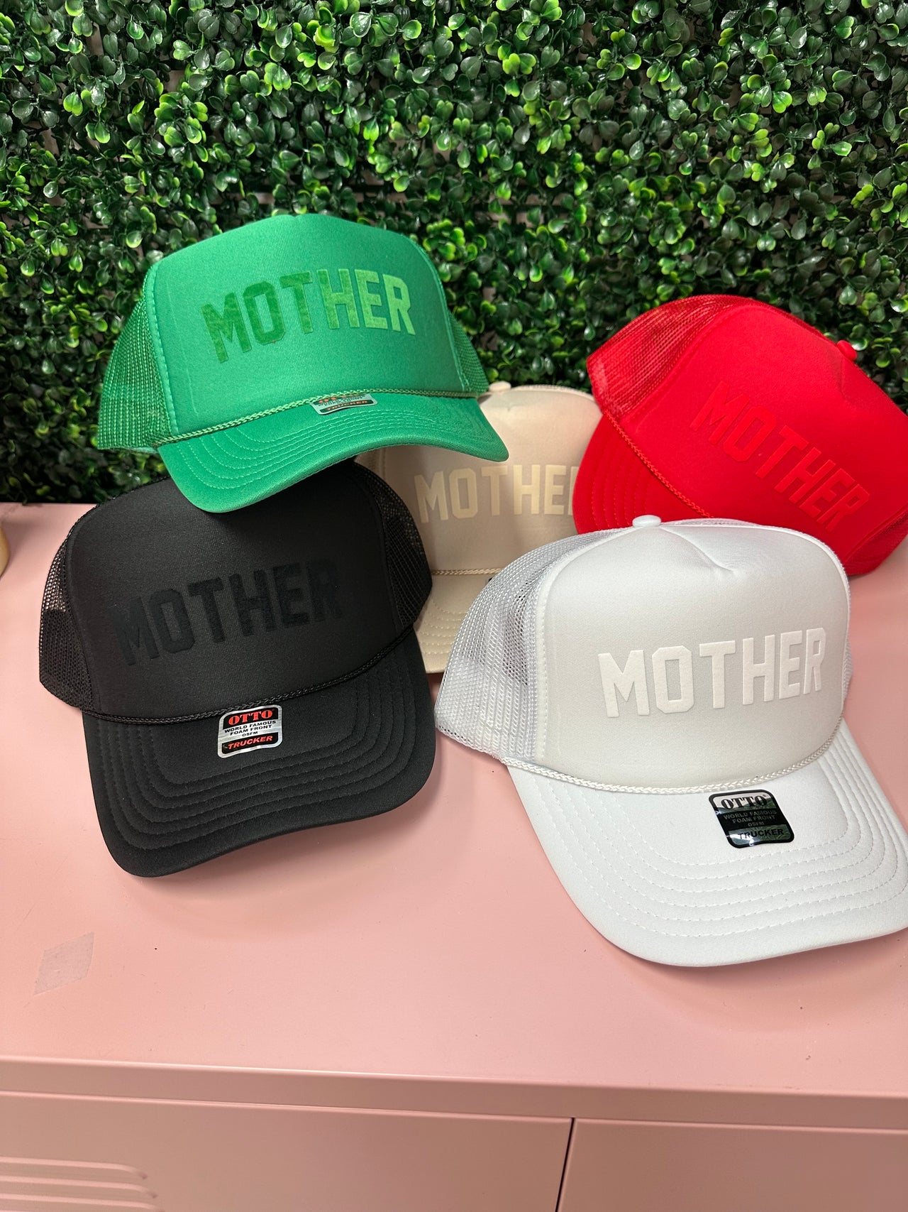 TOT Trucker - MOTHER - (Red on Red)