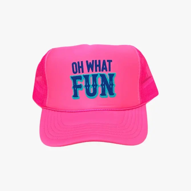 Oh What Fun - Neon Pink Trucker
