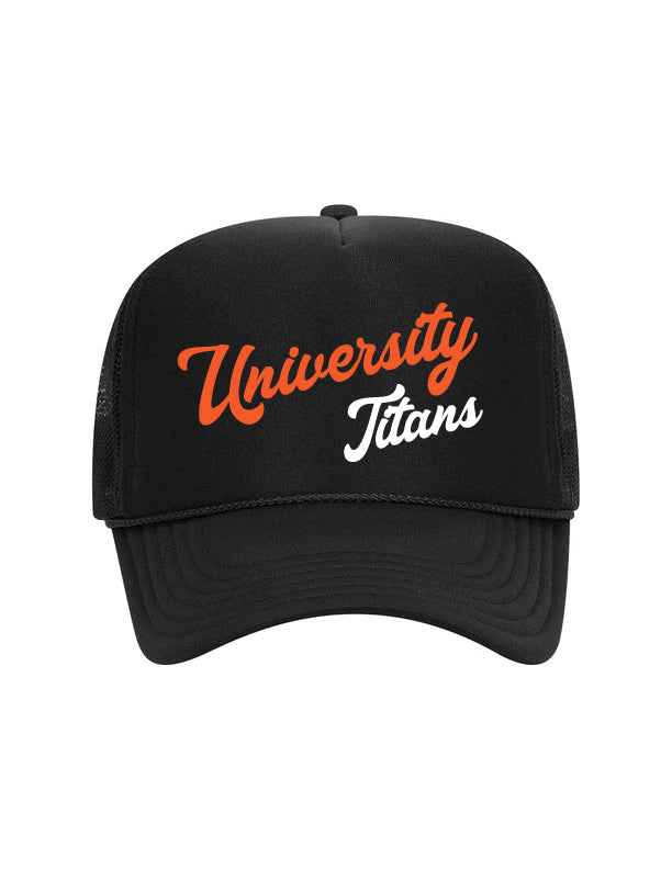 University Titans Black Trucker