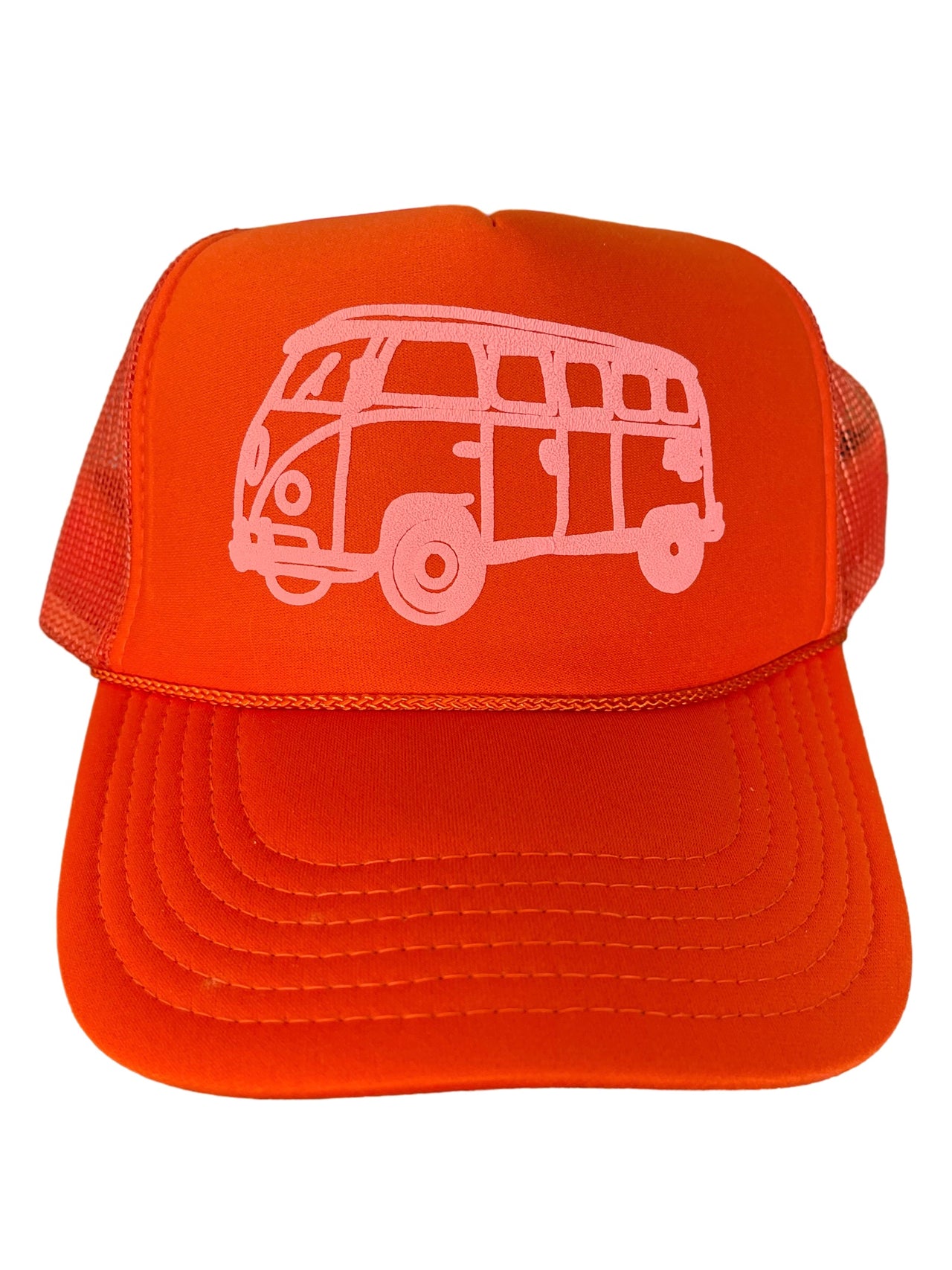 VW Bus Puff  - Orange Trucker