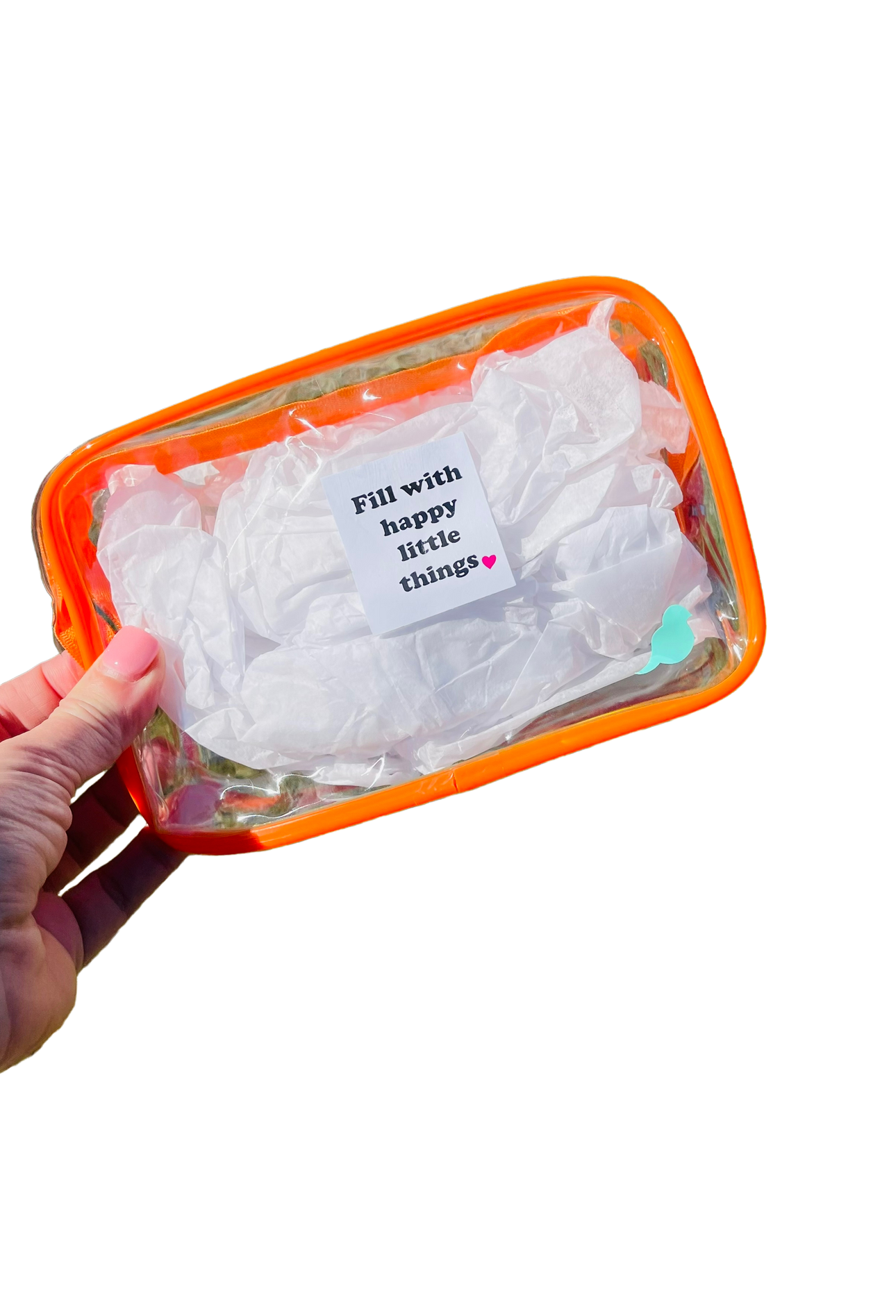 Pickleball clear cosmetic bag