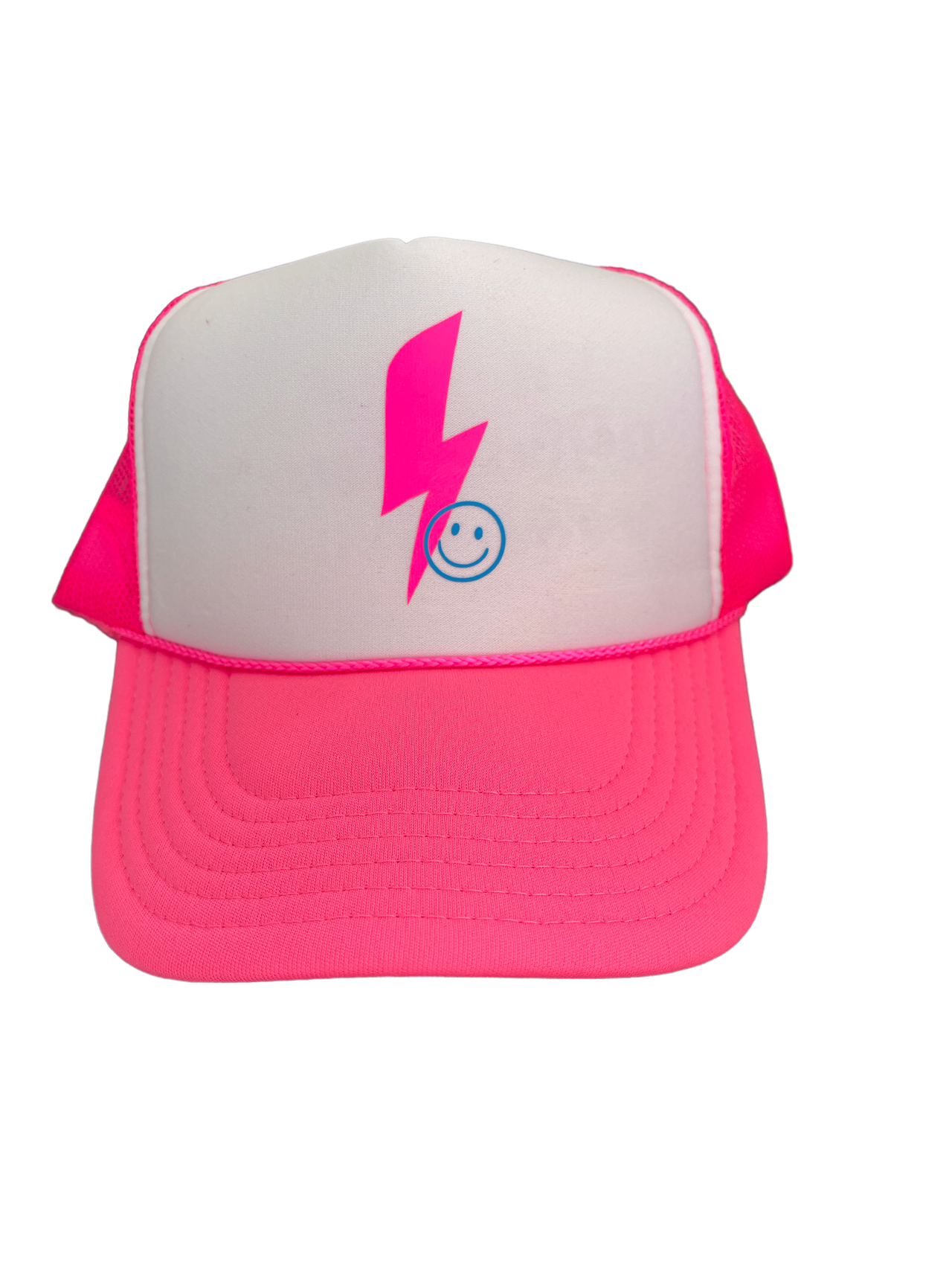 Joy in the Storm Neon Pink Trucker