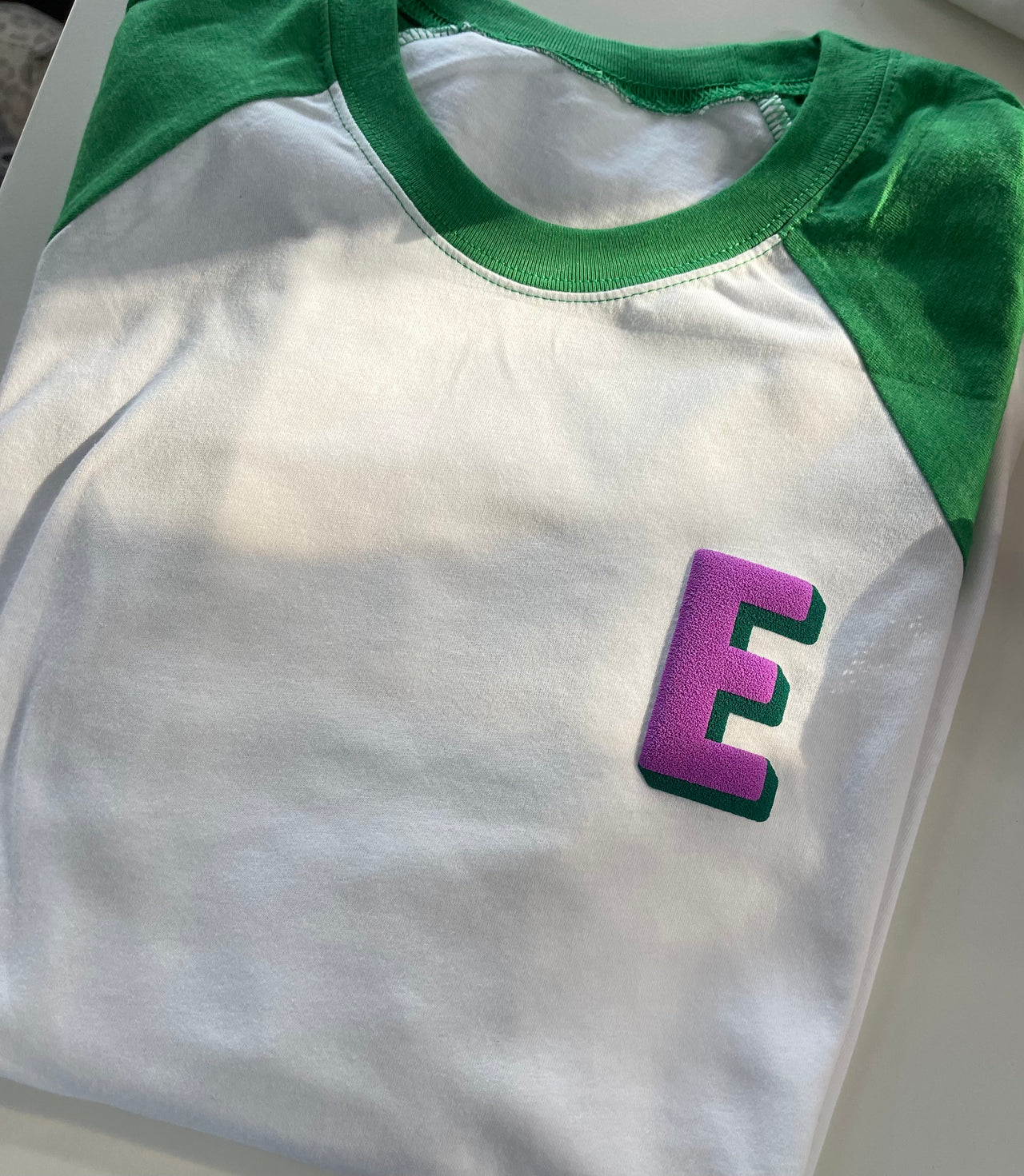 Monogram Green Raglan T